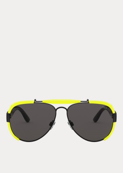 Gafas De Sol Polo Ralph Lauren Hombre Grises Oscuro - Fluorescent Pilot - BPJFG9607